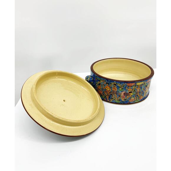 Zimbabwe Hand Painted Covered Casserole Bowl Signed Numbered - Picture 6 of 15